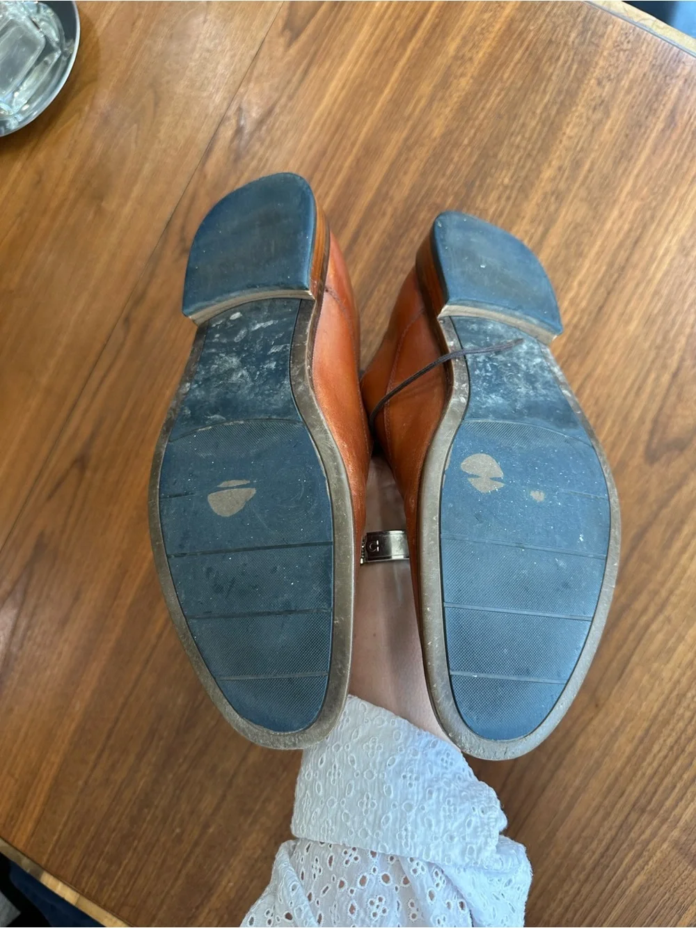 Aston Grey Men's Brown Leather Derby Shoes Size 10